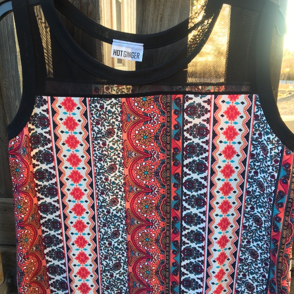 Multicolored 70’s Print Tank Top